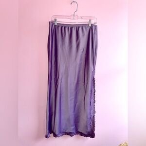 Wild Fable Purple Satin Maxi Skirt